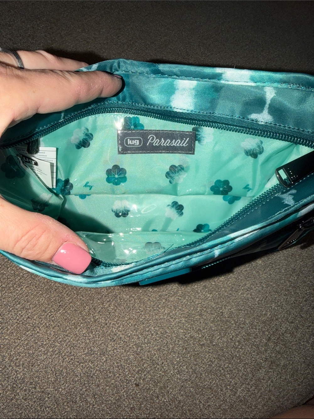 Lug - Parasail Cosmetic Bag - Shibori Teal - Picture 4 of 4